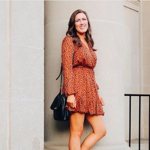 Rust Leopard Dress